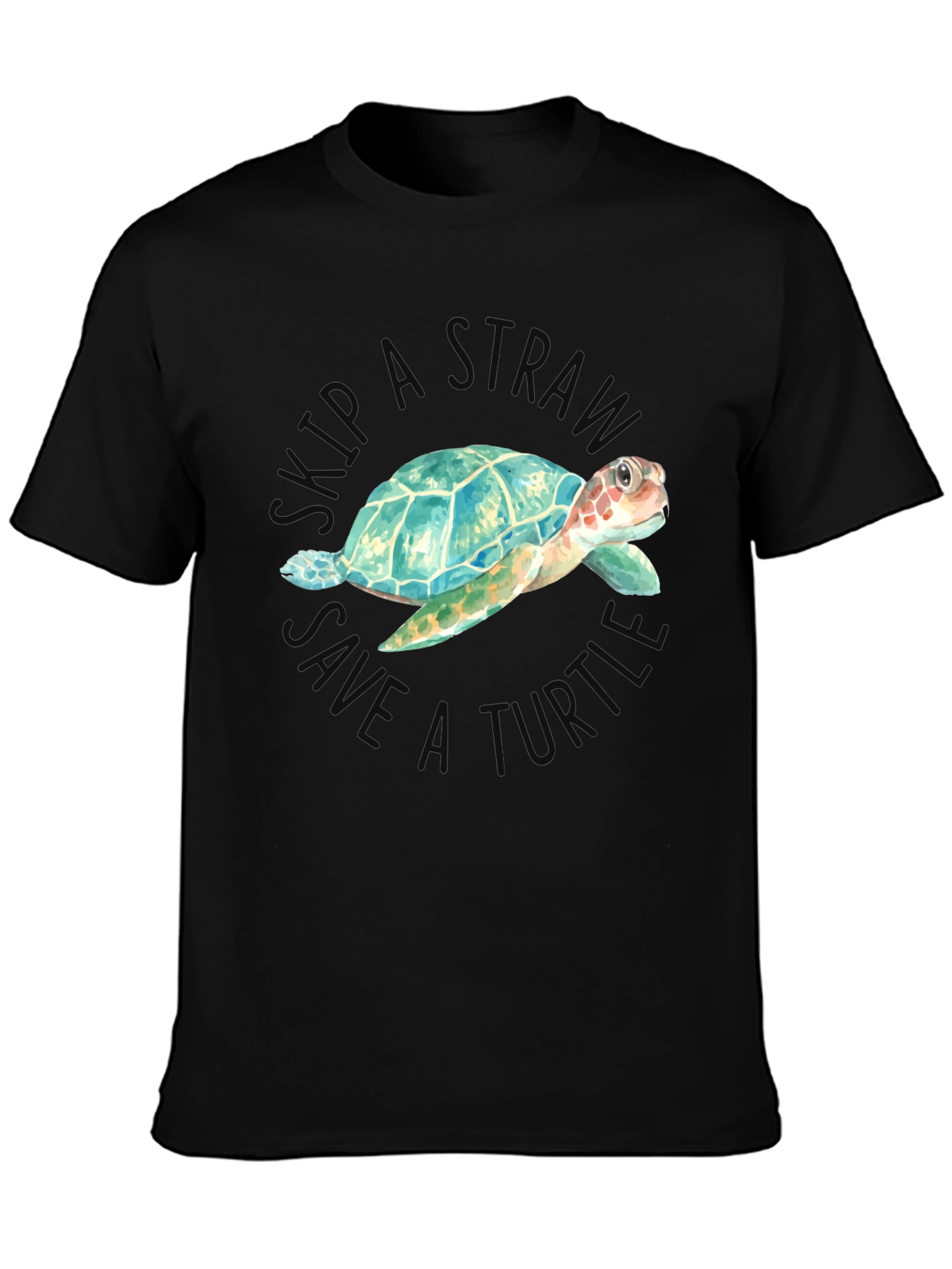 Skip A Straw Save A Turtle Graphic Tee