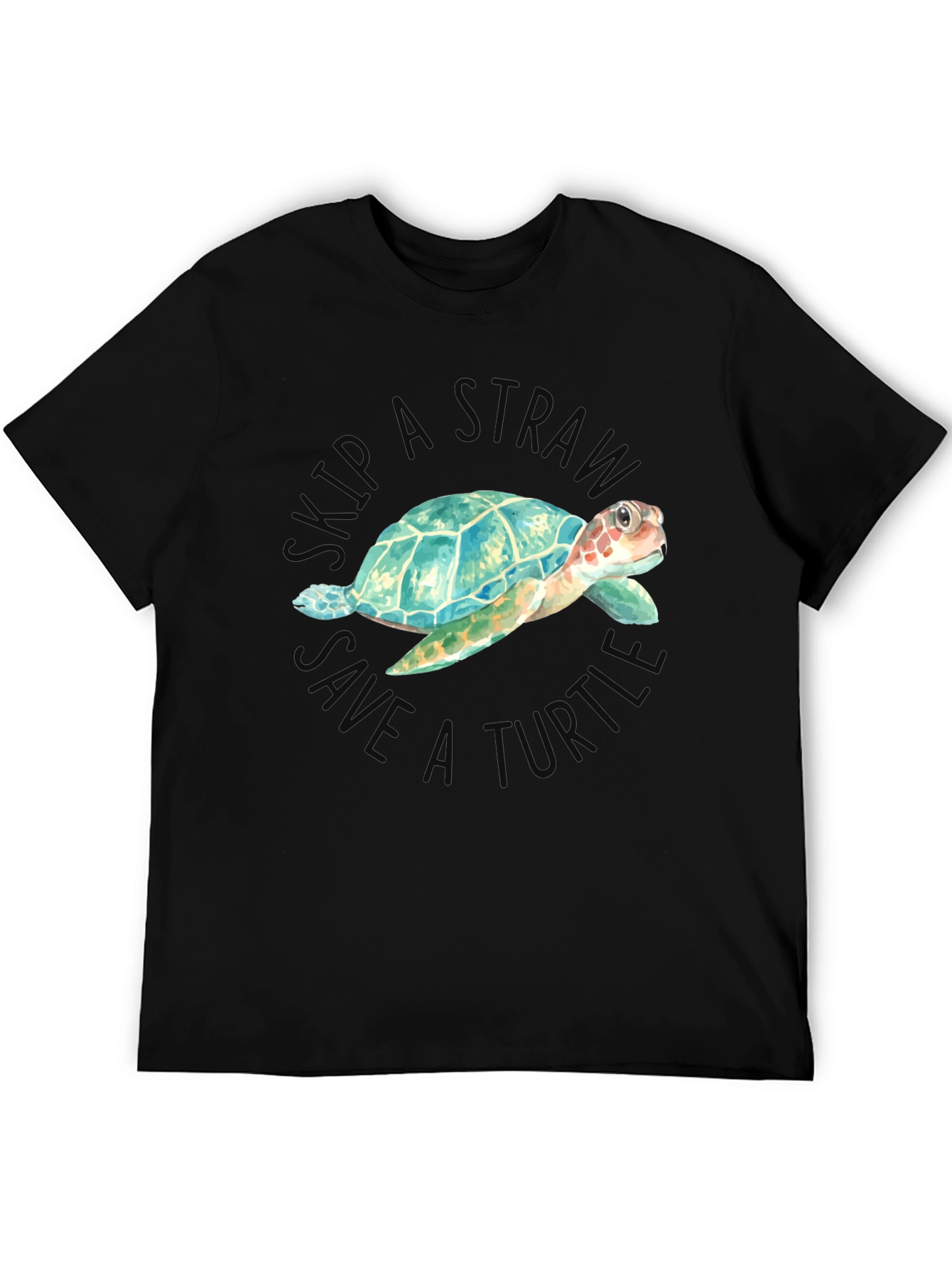Skip A Straw Save A Turtle Graphic Tee