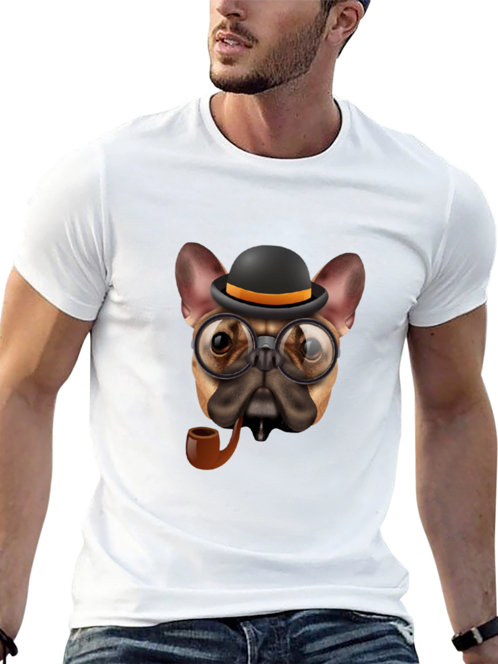 Gentleman Bulldog T-Shirt – Vintage Dog Graphic Tee