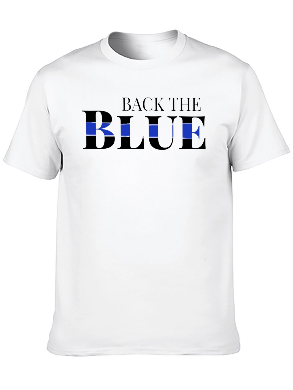 Back The Blue Graphic Tee - Mens Black T-Shirt
