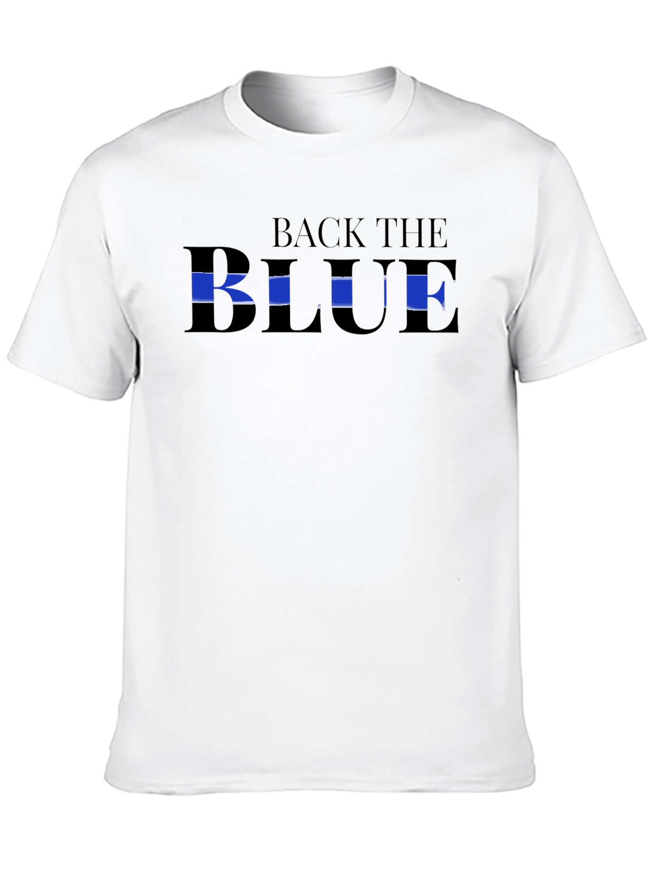 Back The Blue Graphic Tee - Mens Black T-Shirt