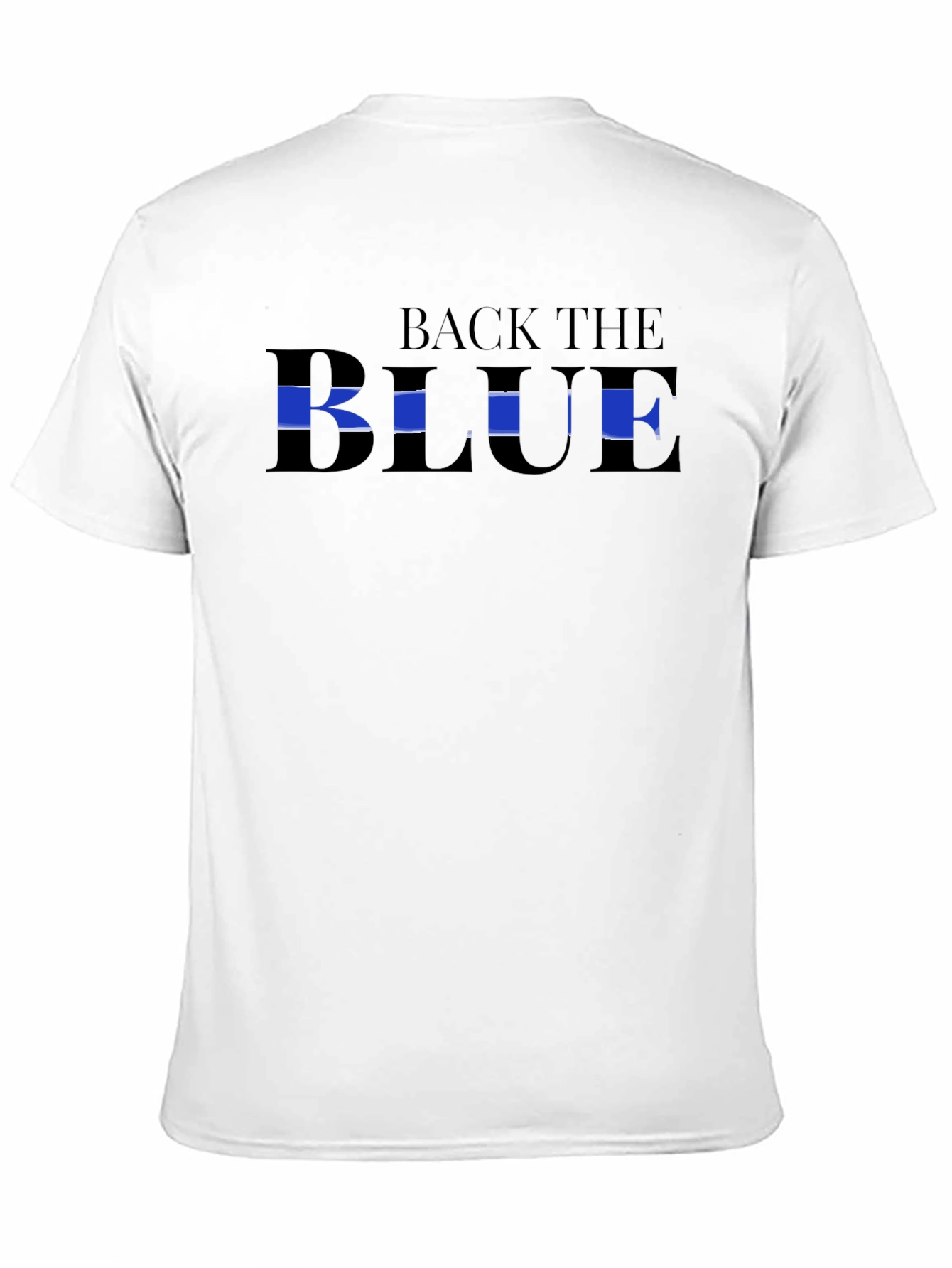 Back The Blue Graphic Tee - Mens Black T-Shirt