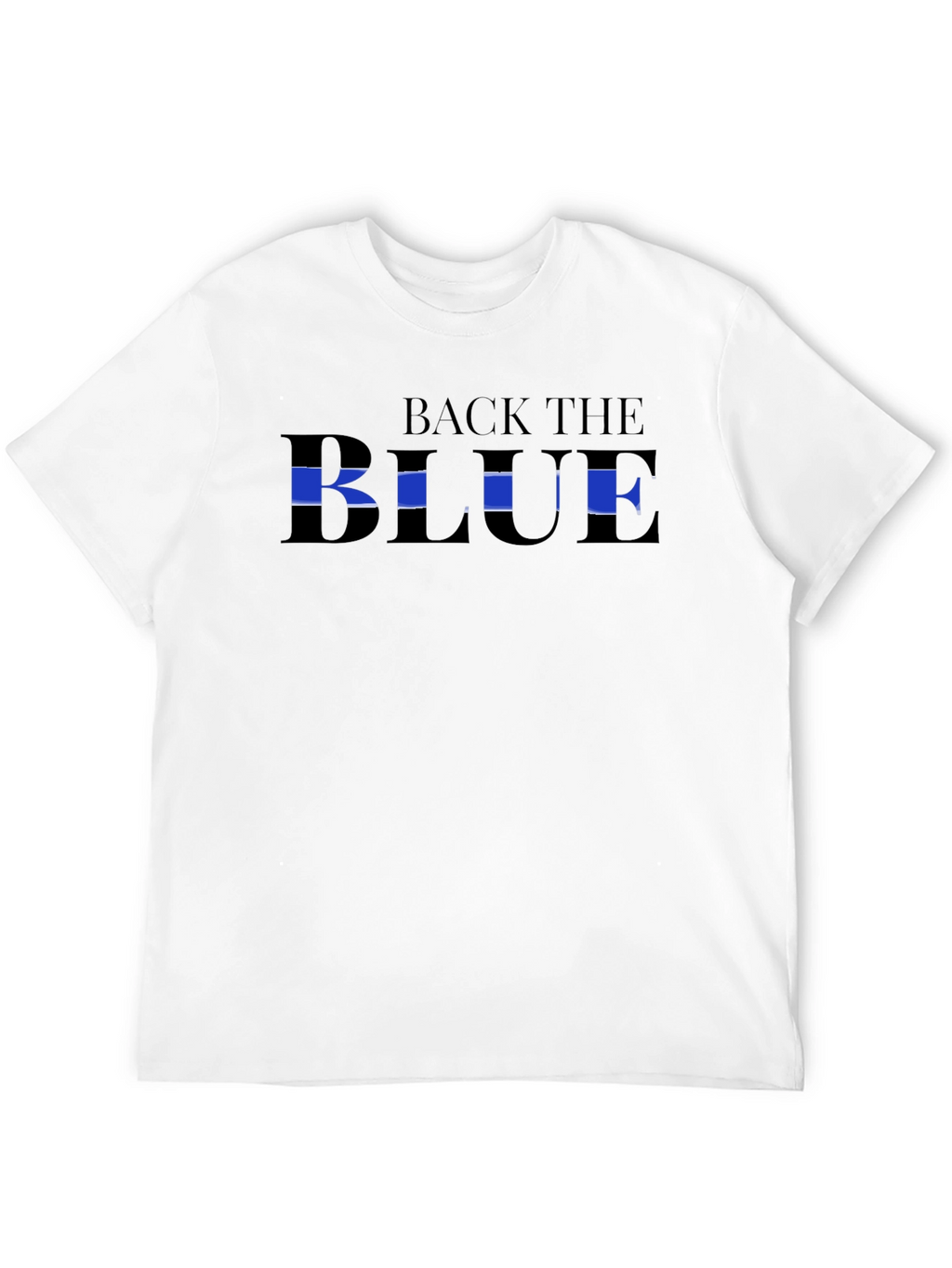 Back The Blue Graphic Tee - Mens Black T-Shirt