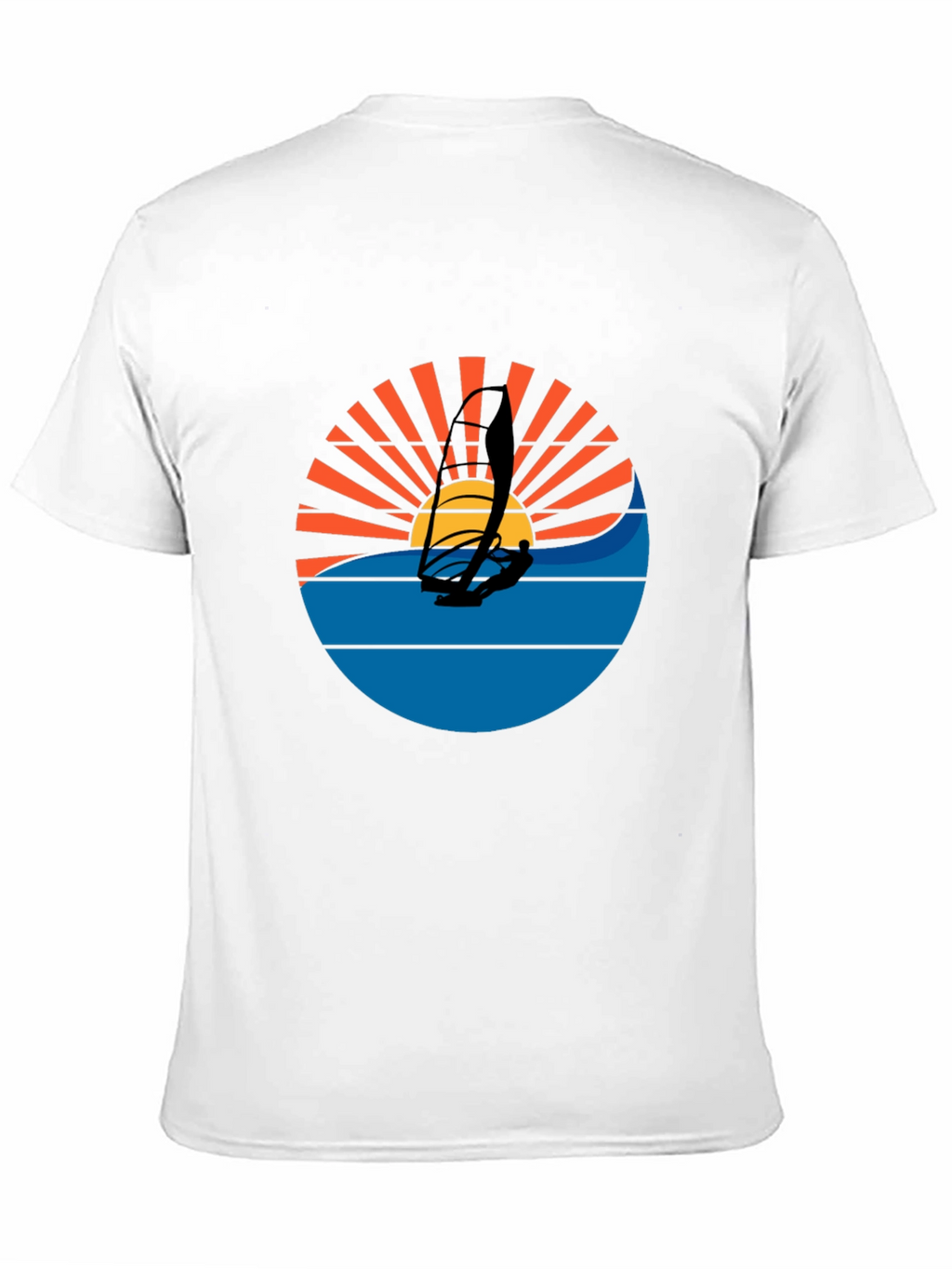 Windsurfing Sunset Graphic Tee - Black