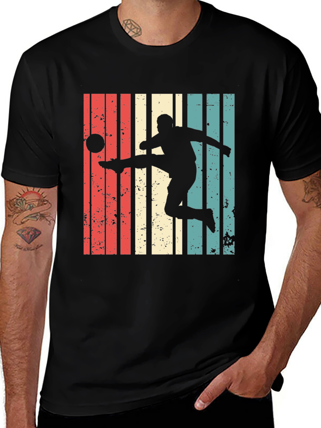 Retro Soccer Player Graphic Tee