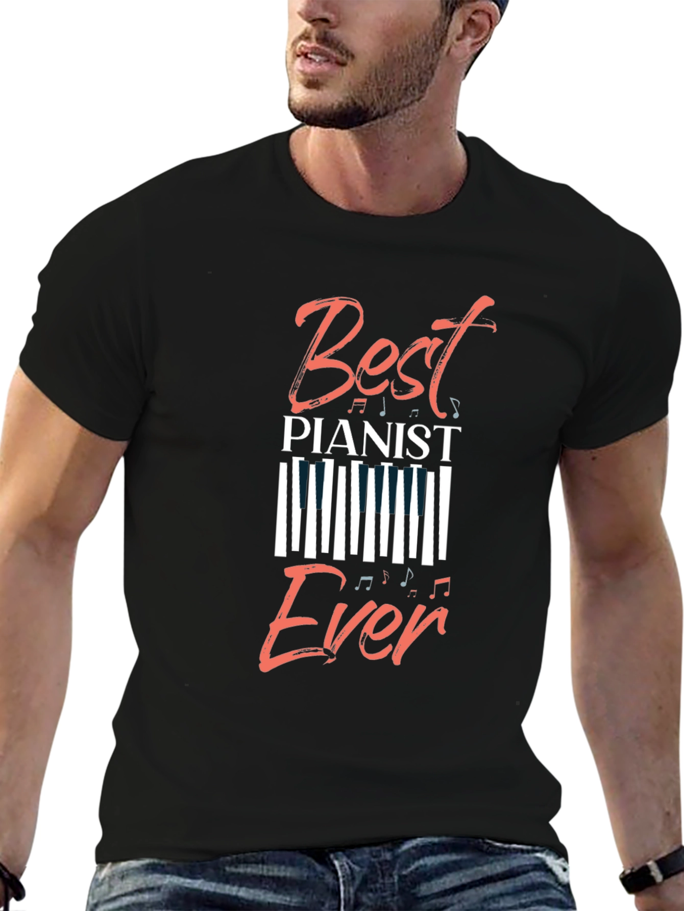 Best Pianist Ever Graphic Tee - Music Lover T-Shirt