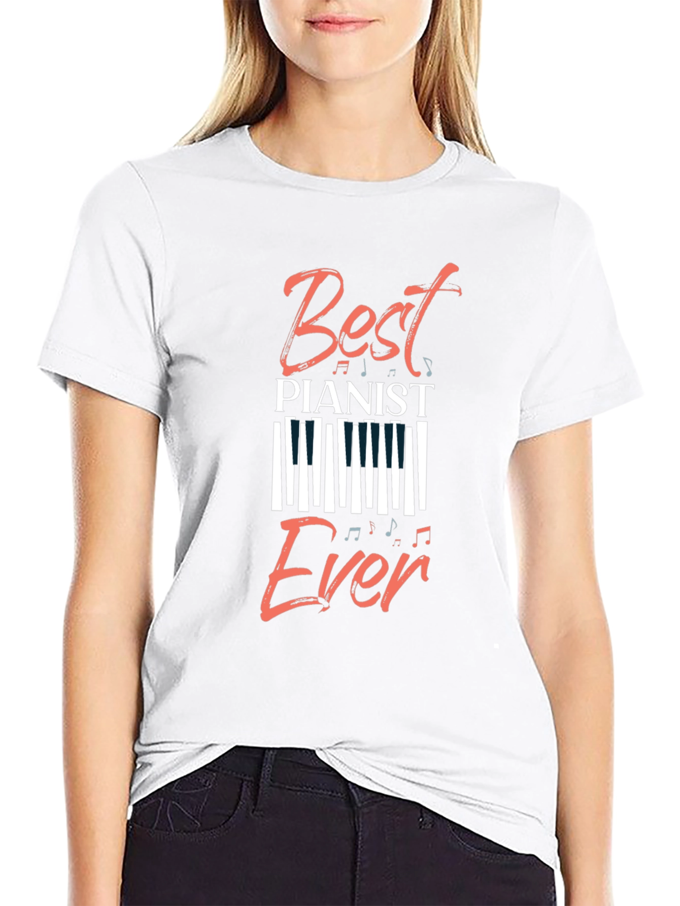 Best Pianist Ever Graphic Tee - Music Lover T-Shirt