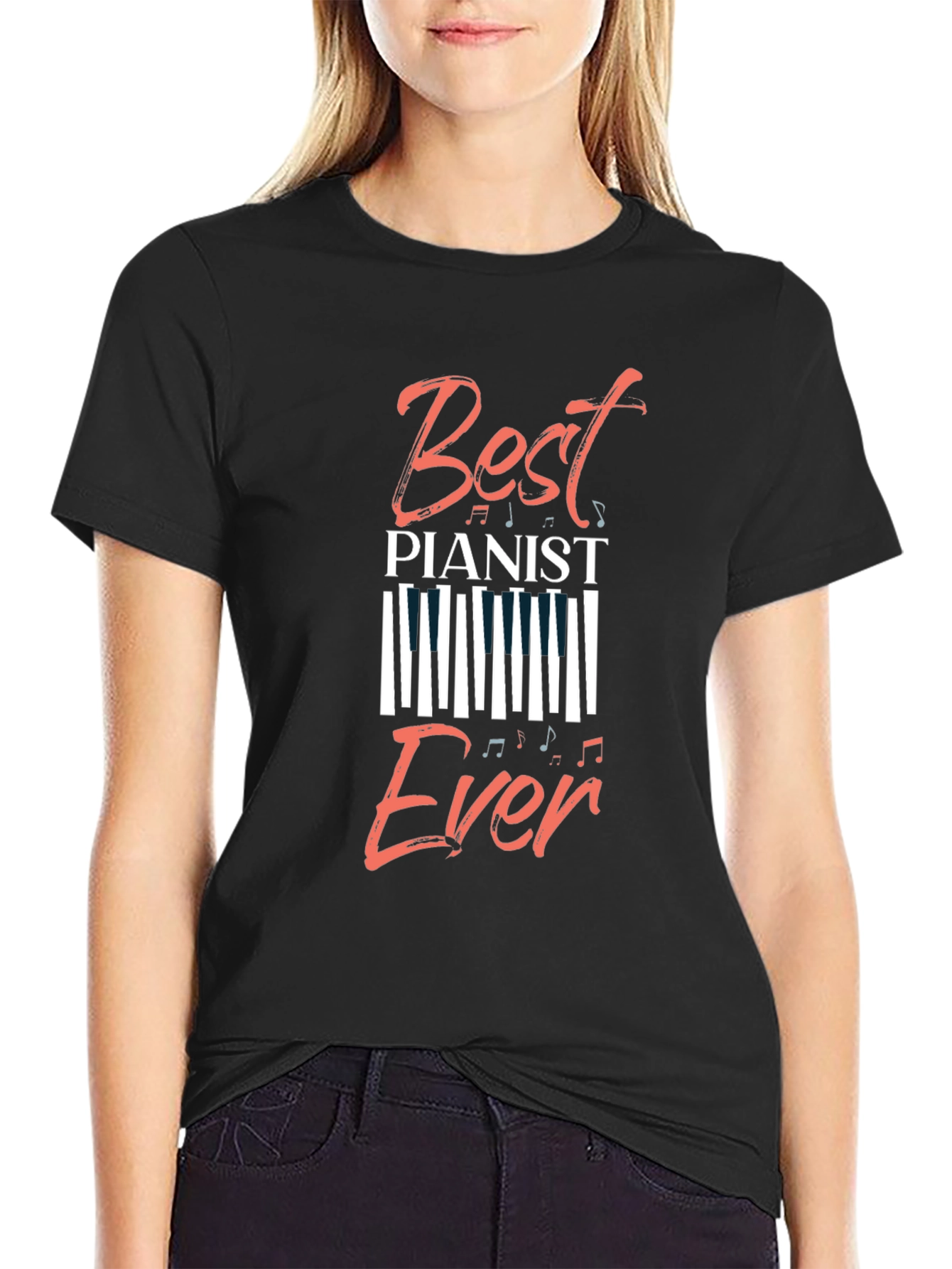 Best Pianist Ever Graphic Tee - Music Lover T-Shirt
