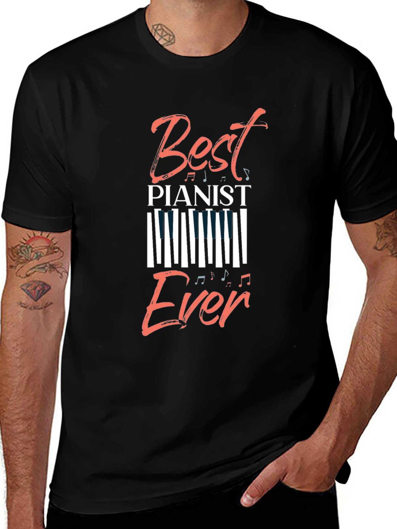 Best Pianist Ever Graphic Tee - Music Lover T-Shirt