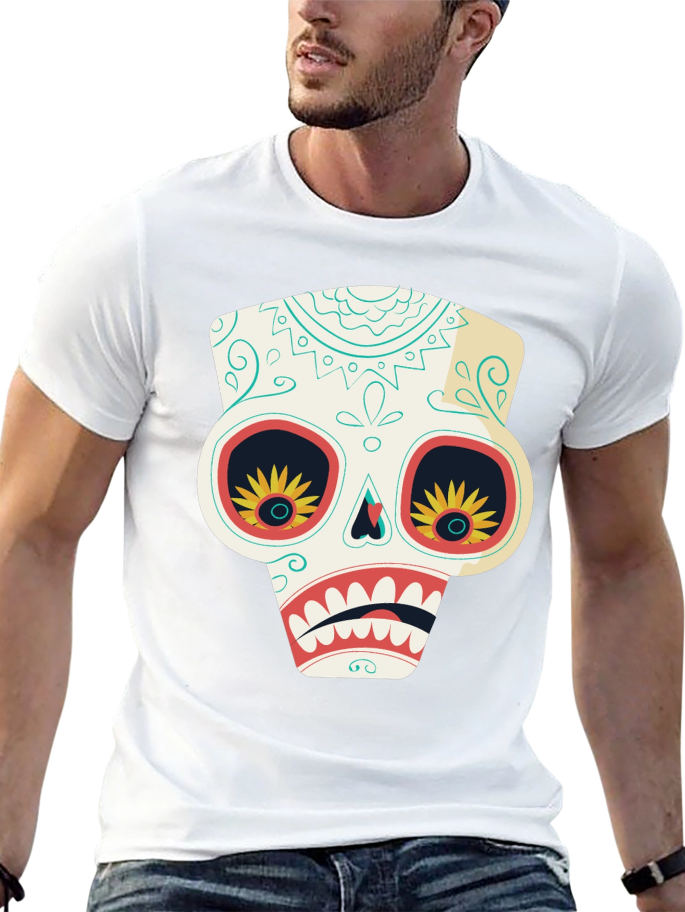 Sugar Skull T-Shirt - Day of the Dead Style
