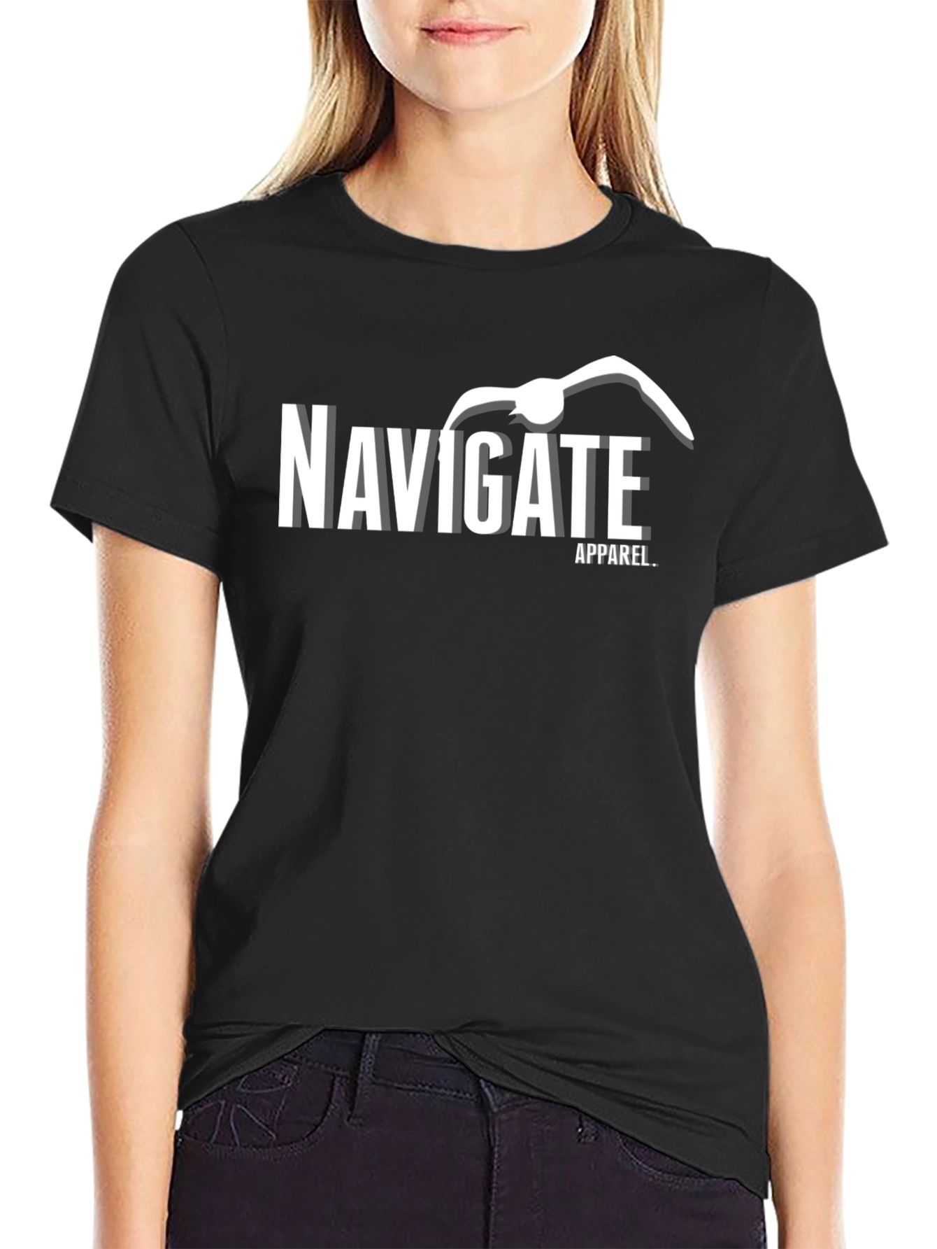 Navigate Apparel Black Graphic T-Shirt