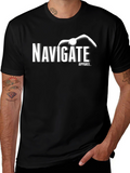 Navigate Apparel Black Graphic T-Shirt