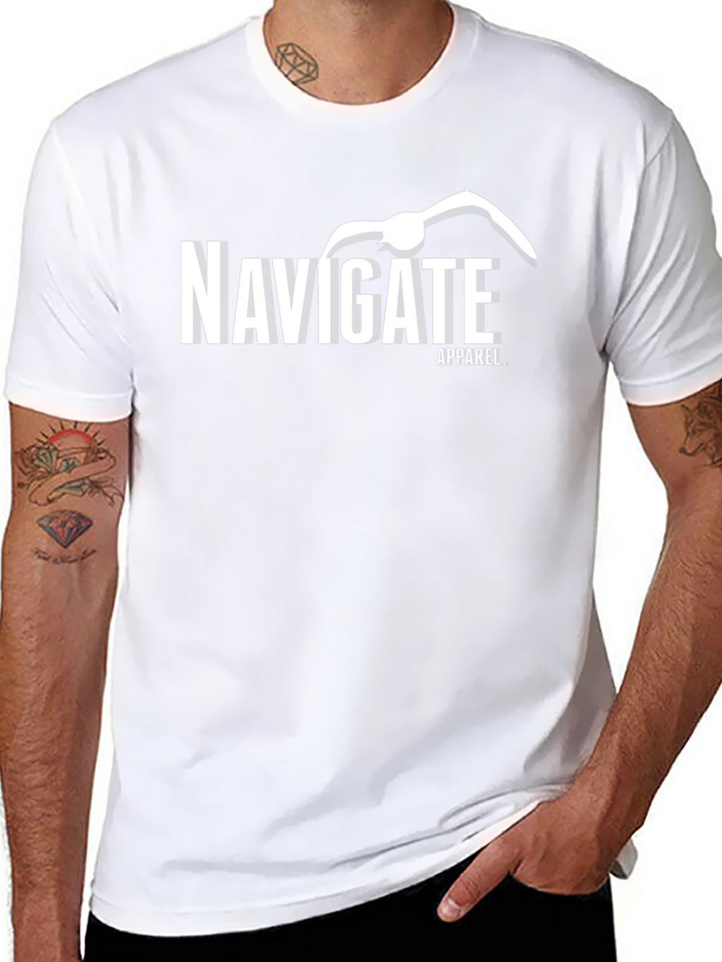 Navigate Apparel Black Graphic T-Shirt