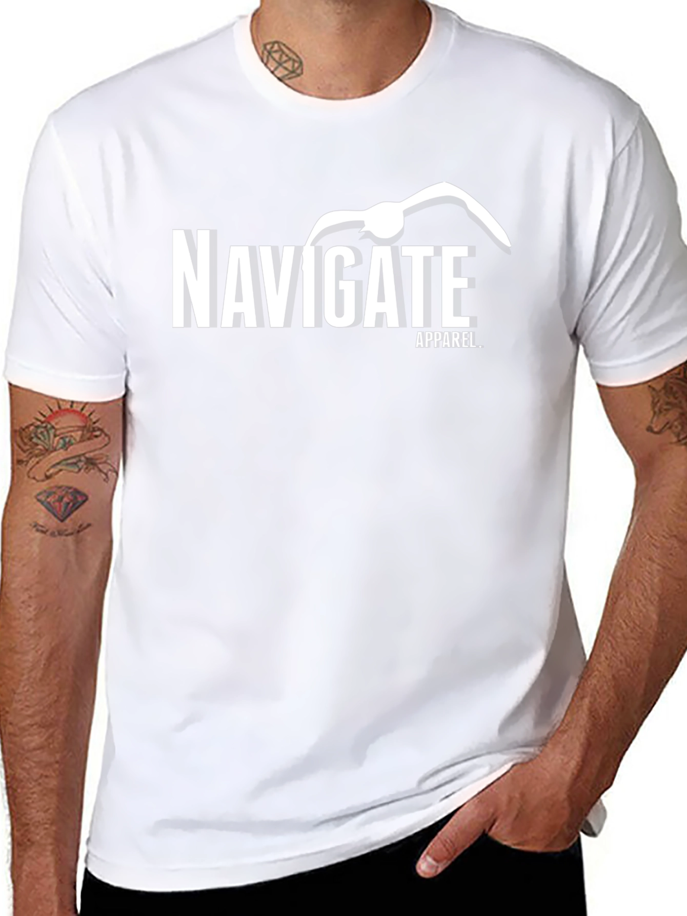 Navigate Apparel Black Graphic T-Shirt