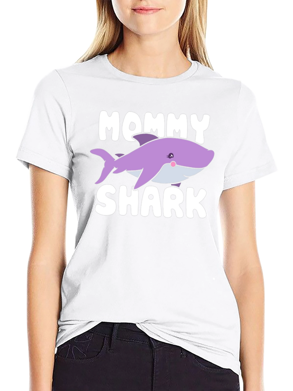 Mommy Shark T-Shirt - Cute Cartoon Shark Design