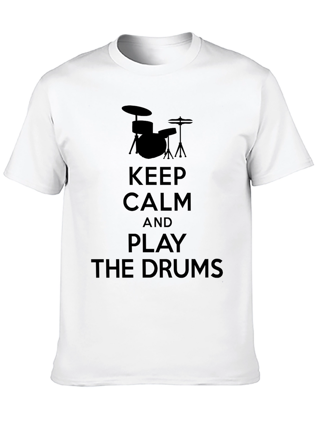 Keep Calm and Play the Drums Black T-Shirt
