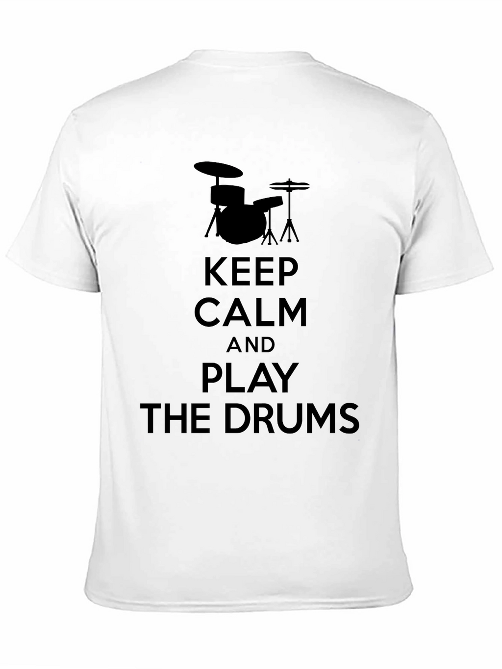 Keep Calm and Play the Drums Black T-Shirt