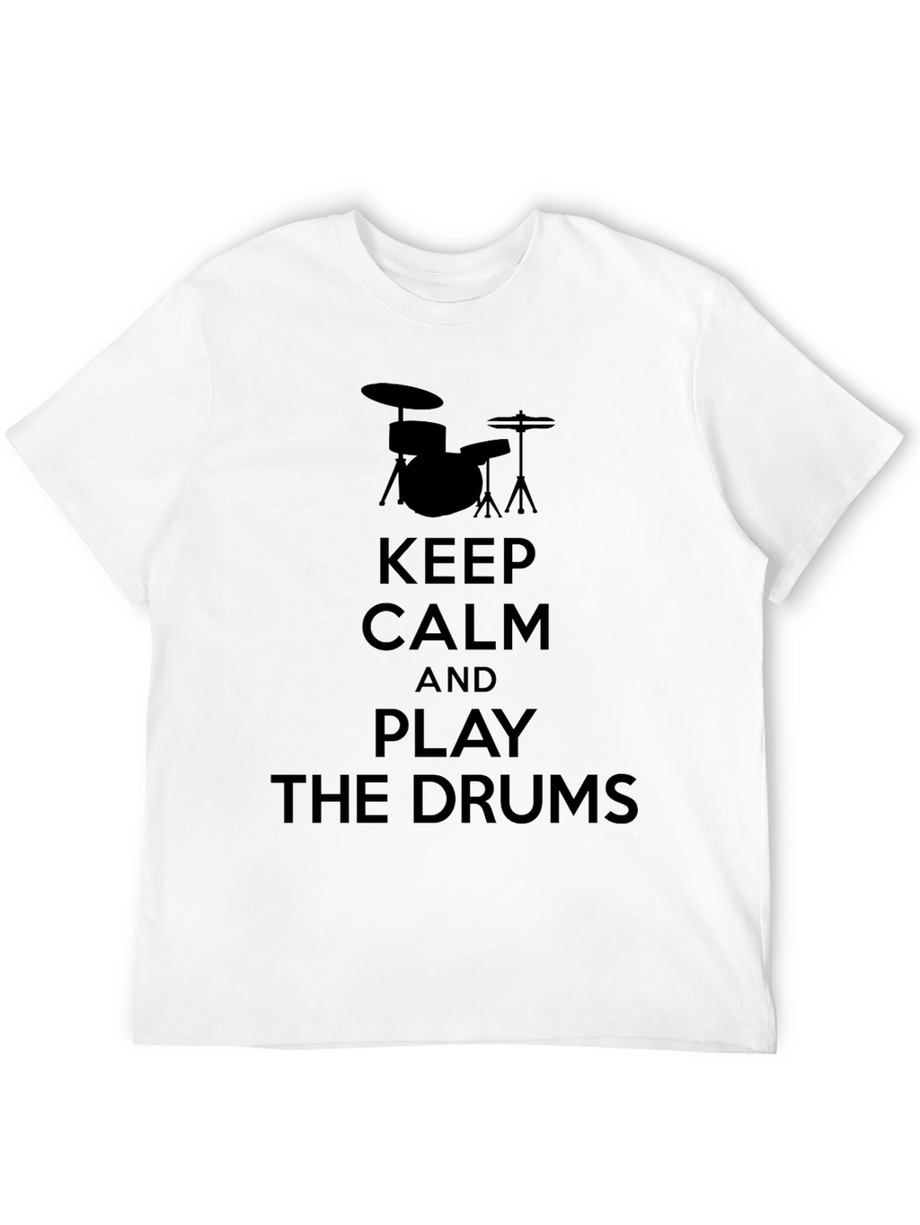 Keep Calm and Play the Drums Black T-Shirt