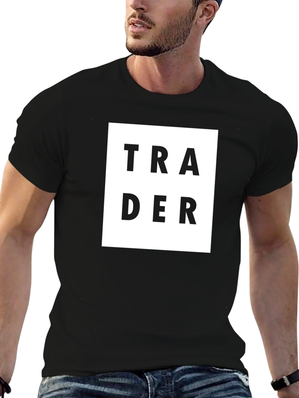 Trader Tee - Black Cotton Short Sleeve