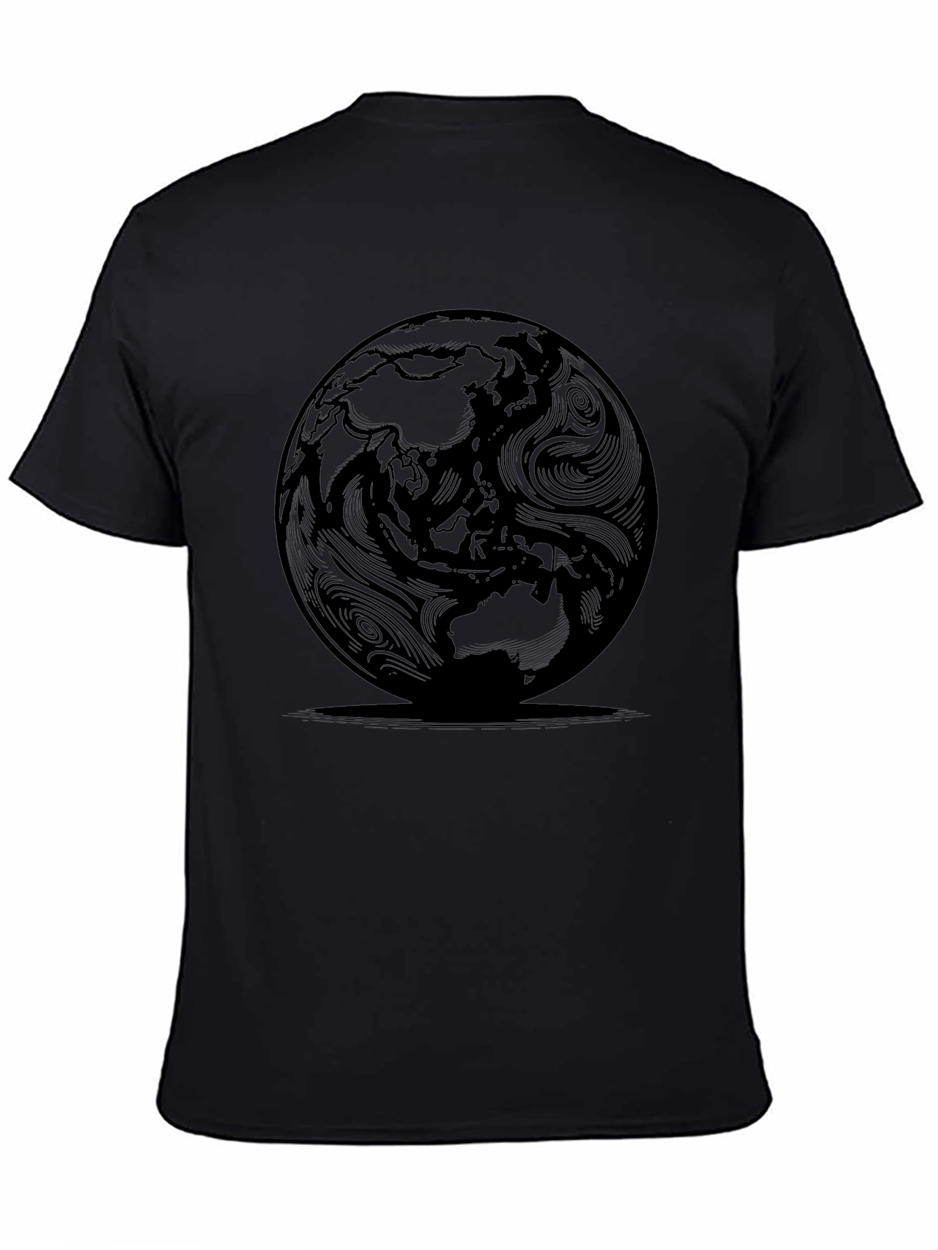 Earth Globe Graphic T-Shirt - Modern Round World Design
