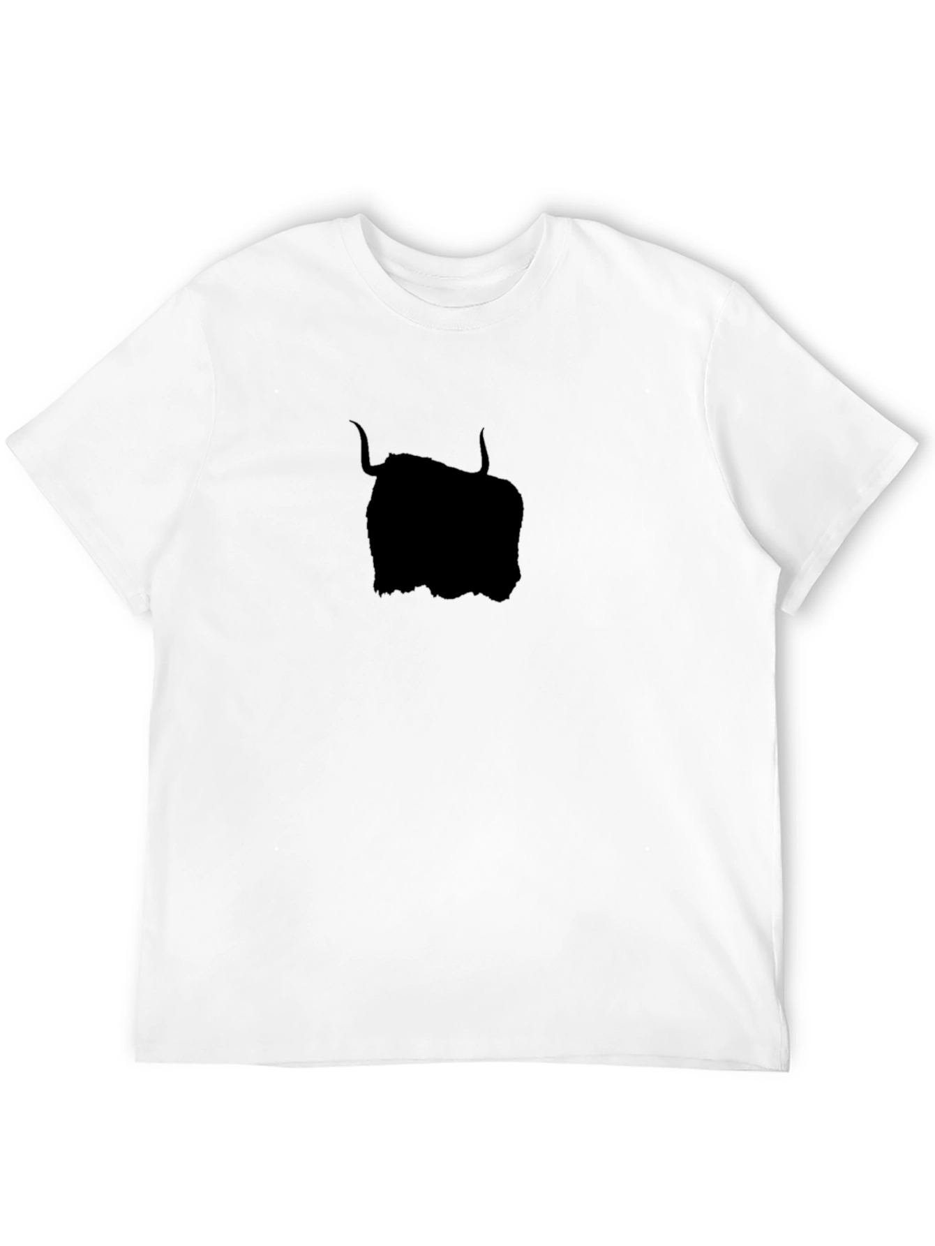 Highland Cow Silhouette Black Graphic Tee