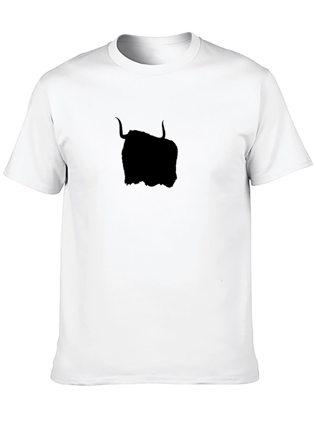 Highland Cow Silhouette Black Graphic Tee