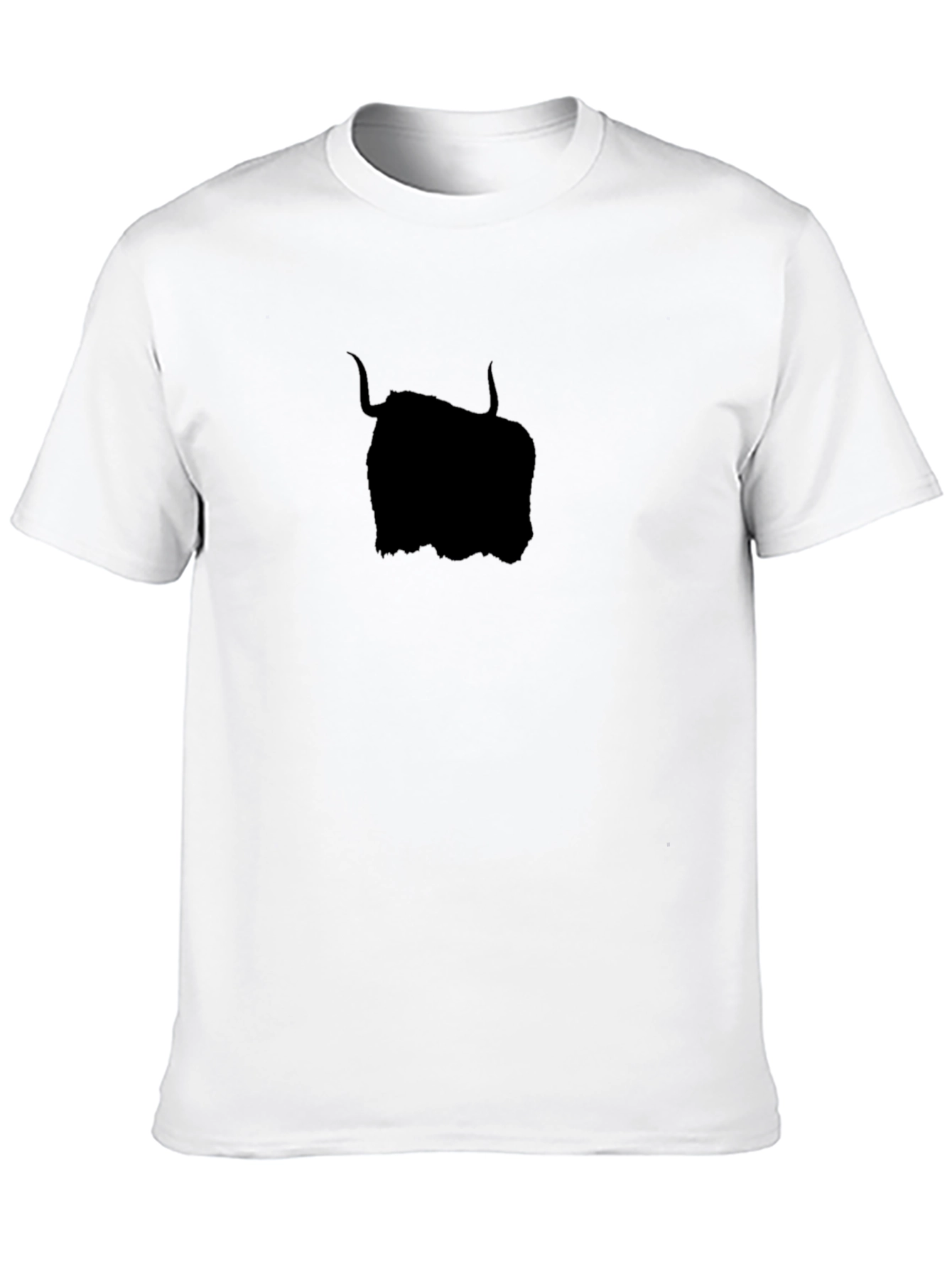 Highland Cow Silhouette Black Graphic Tee