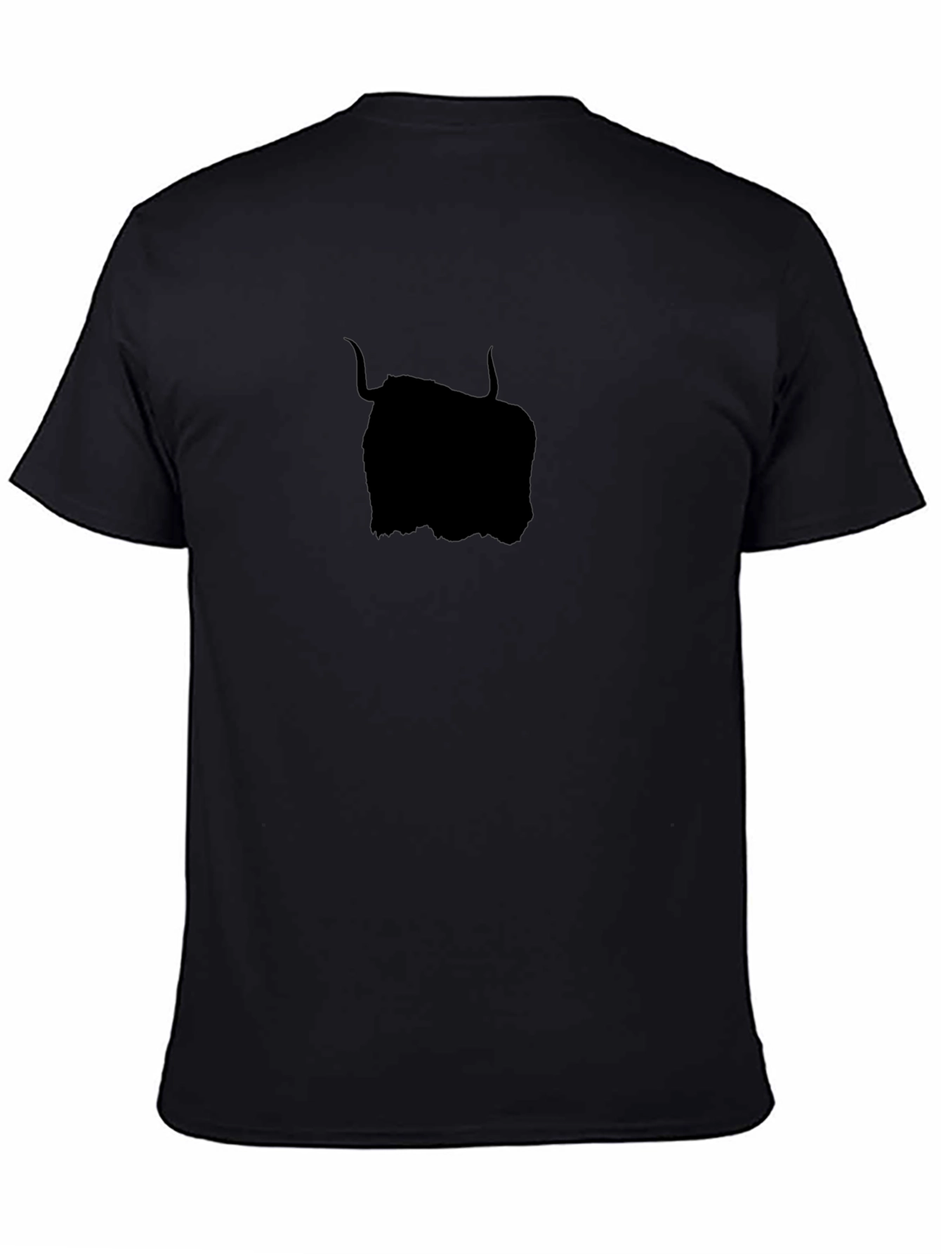 Highland Cow Silhouette Black Graphic Tee