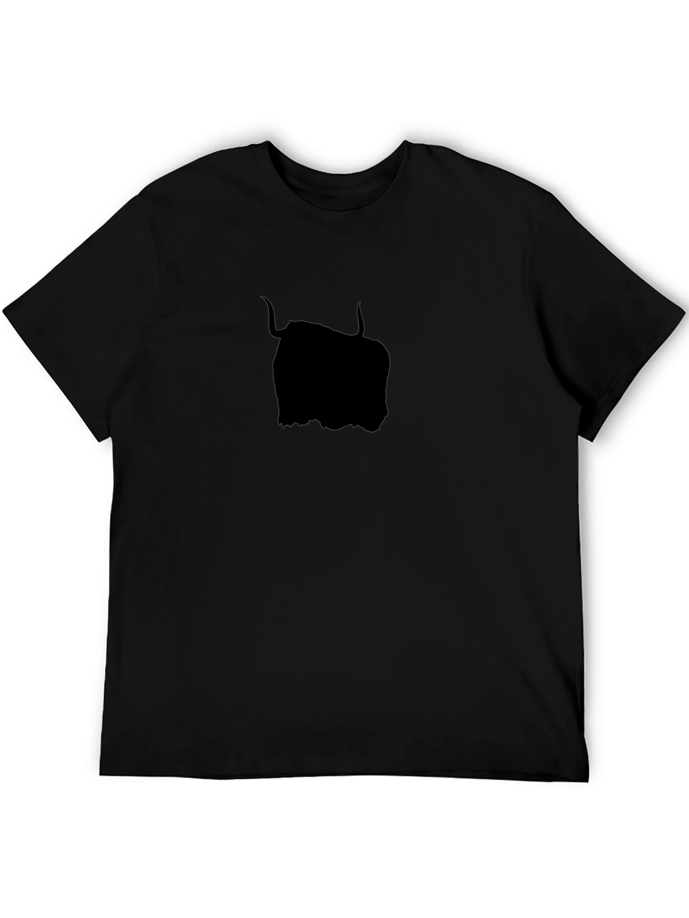 Highland Cow Silhouette Black Graphic Tee