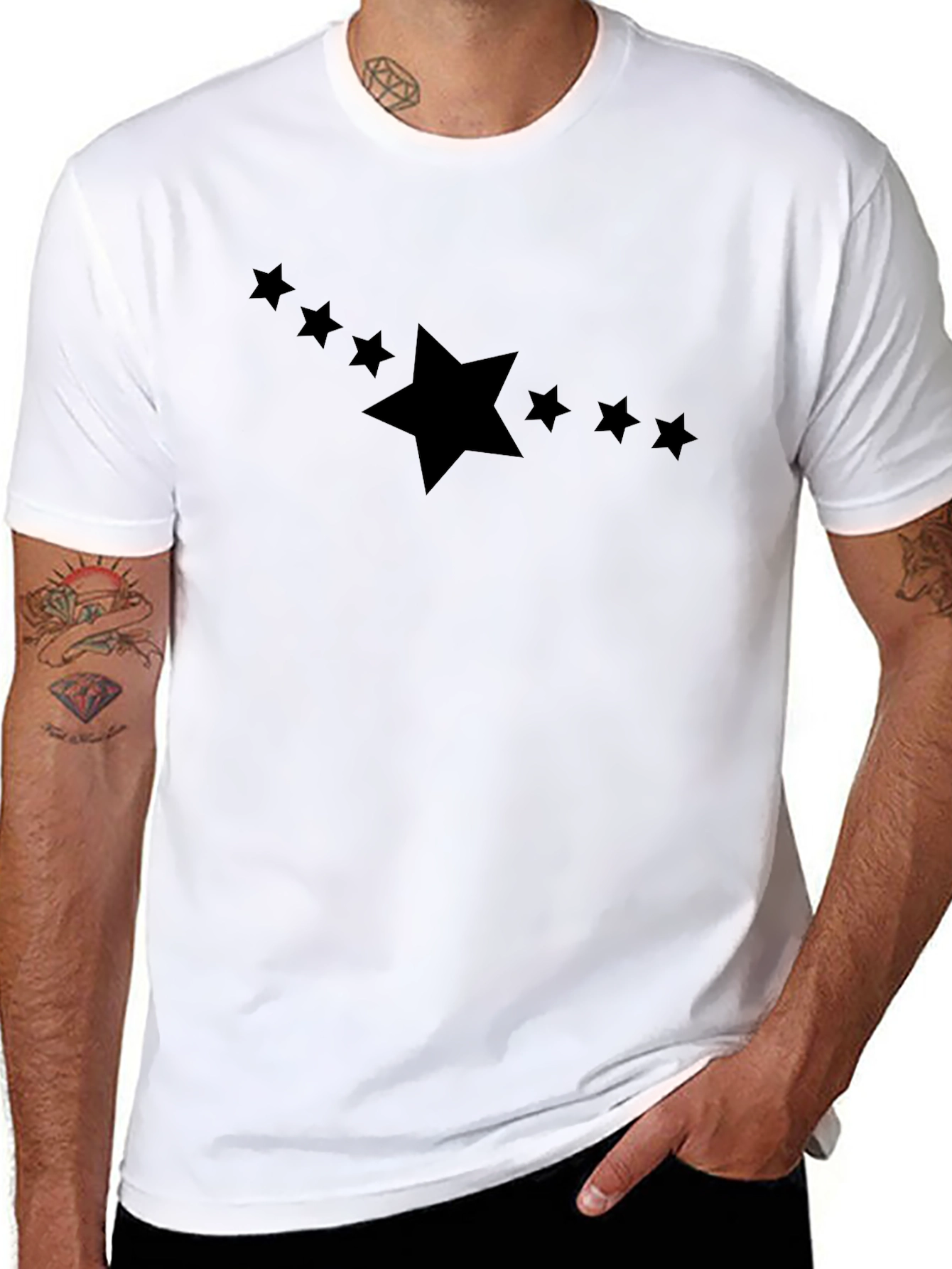 Black Starry Night Graphic Tee