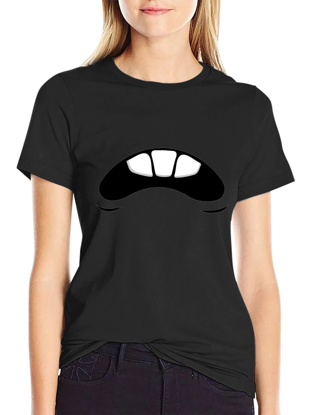 Monster Mouth Black Graphic Tee