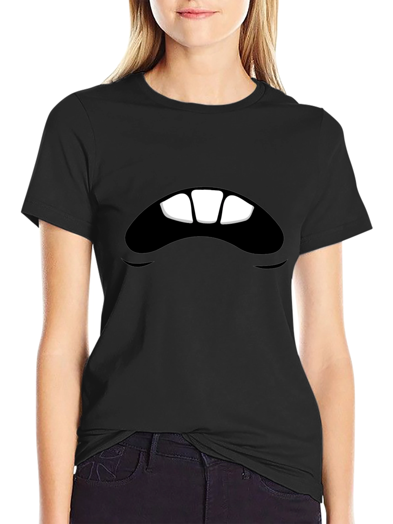 Monster Mouth Black Graphic Tee