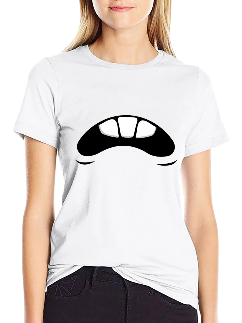 Monster Mouth Black Graphic Tee