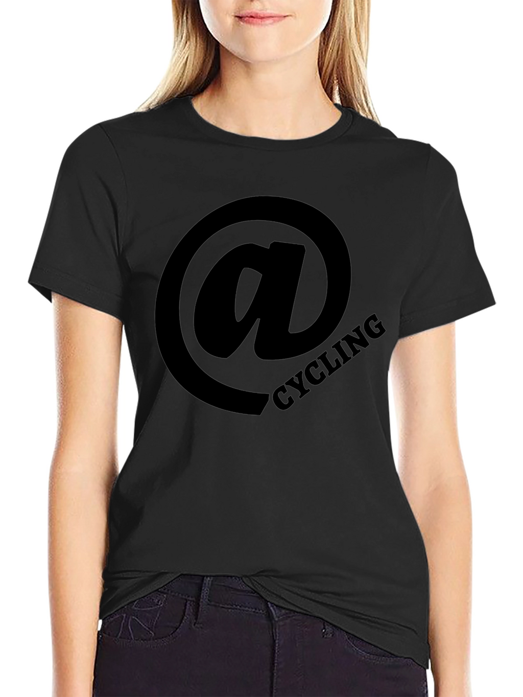 Cycling at Sign Black T-Shirt