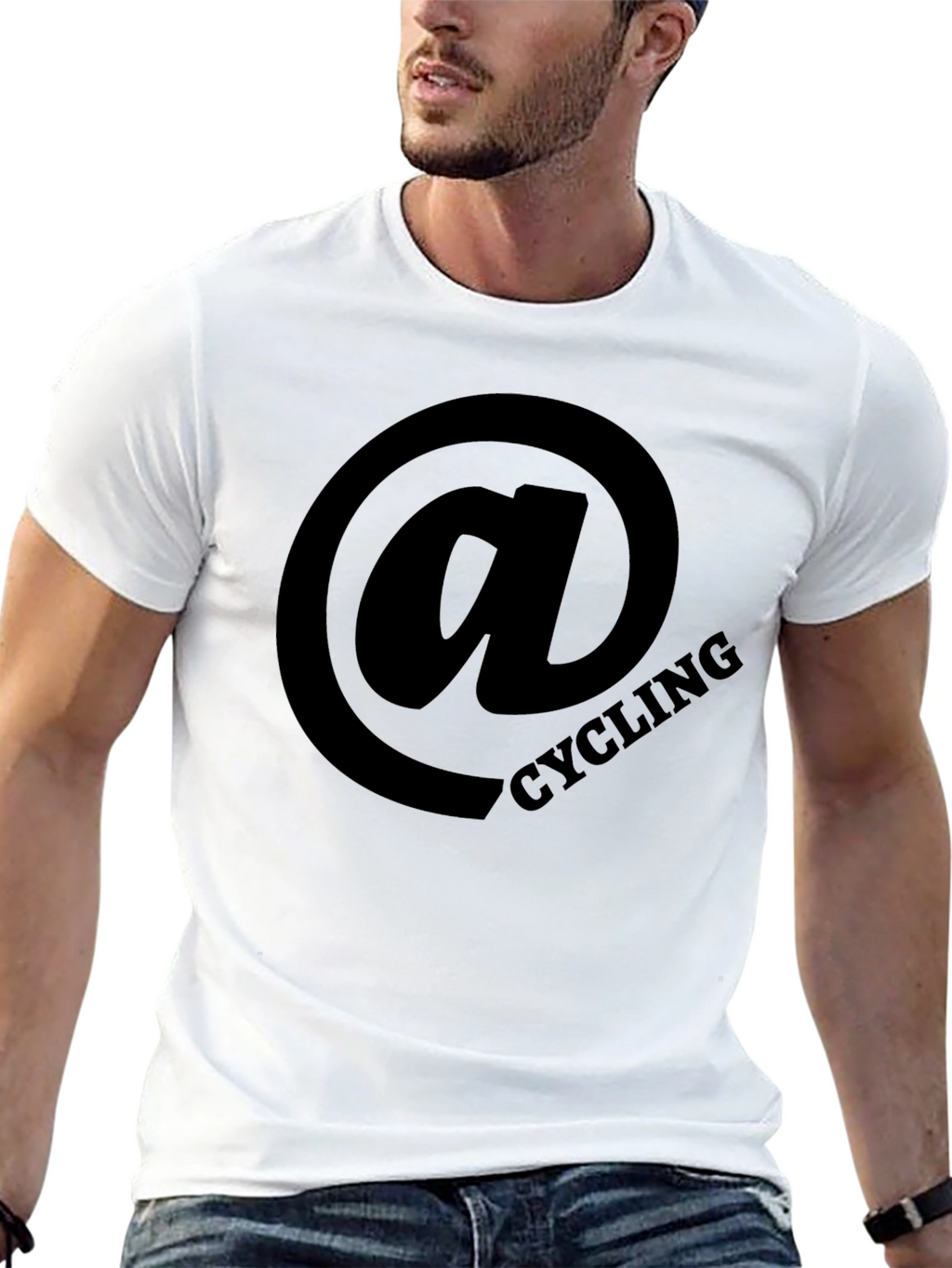 Cycling at Sign Black T-Shirt
