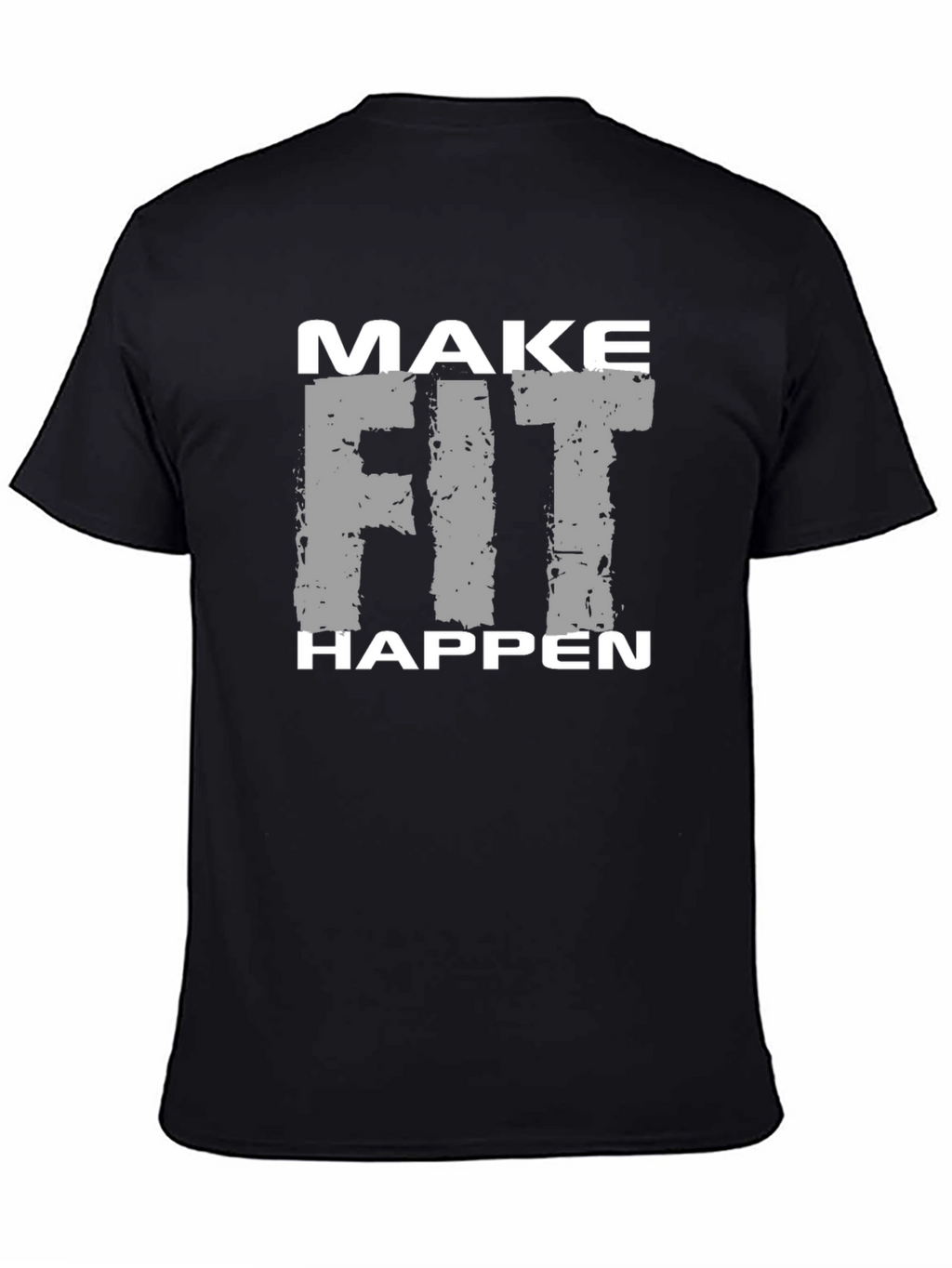 Make Fit Happen Graphic Tee - Black