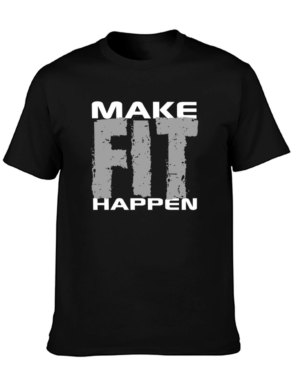 Make Fit Happen Graphic Tee - Black