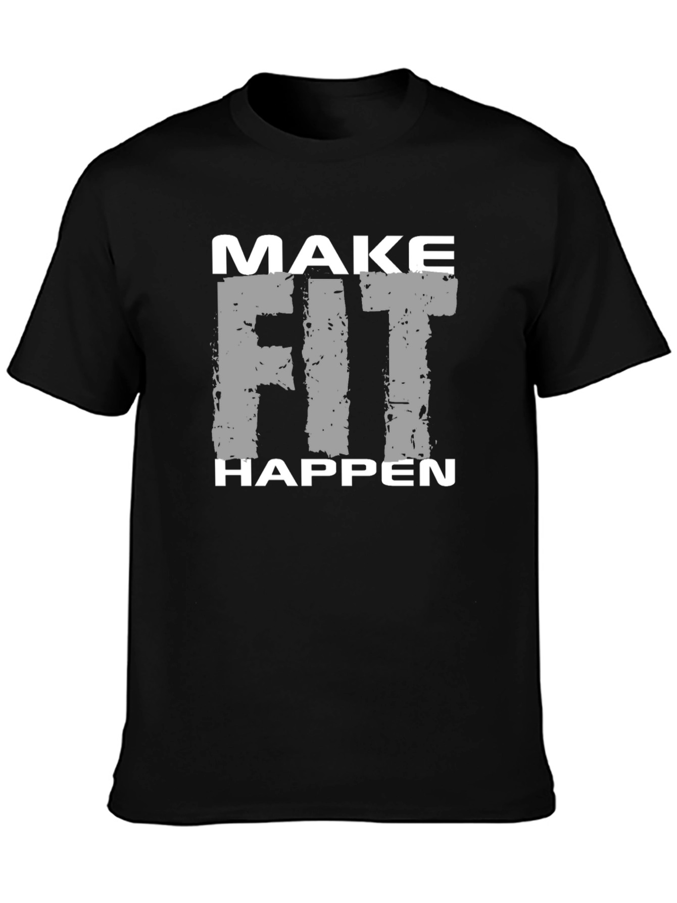 Make Fit Happen Graphic Tee - Black