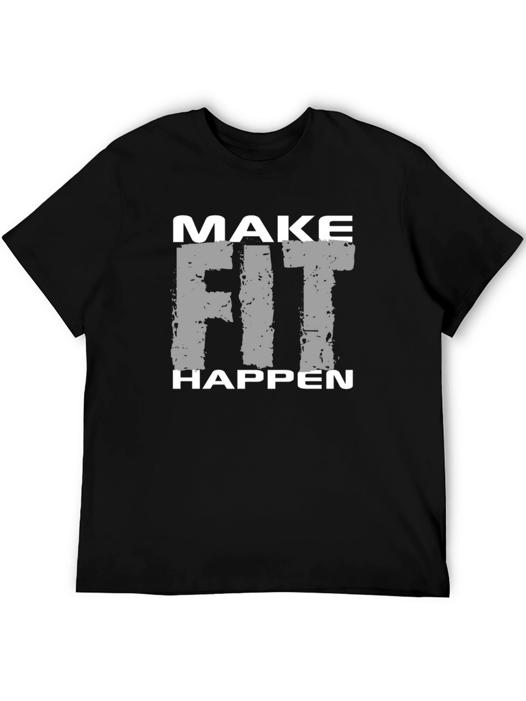 Make Fit Happen Graphic Tee - Black