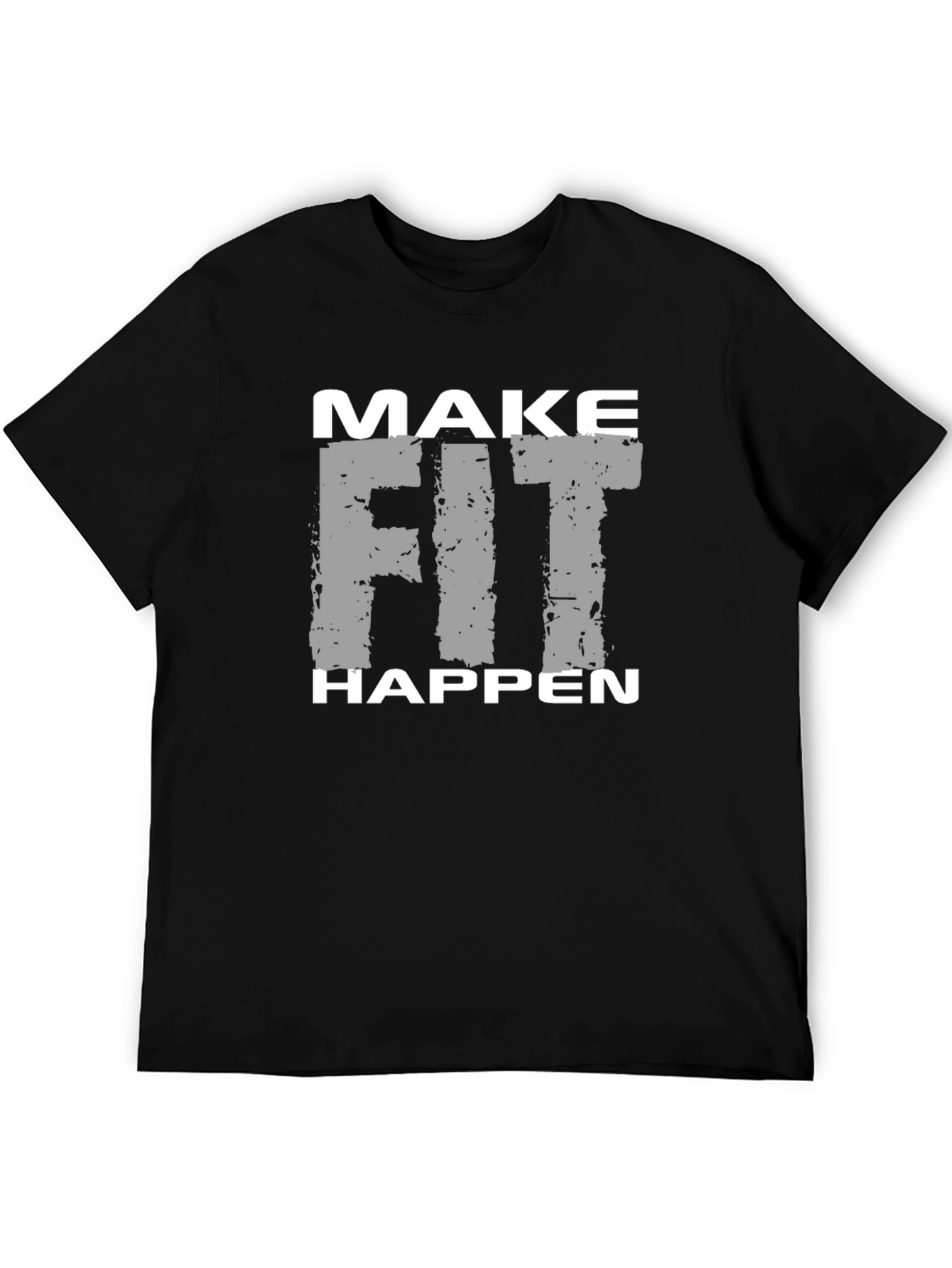 Make Fit Happen Graphic Tee - Black