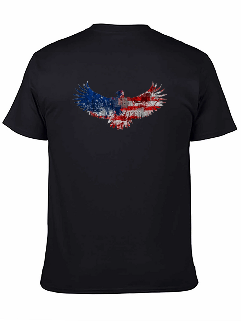 American Flag Eagle Graphic Tee - Patriotic Black T-Shirt
