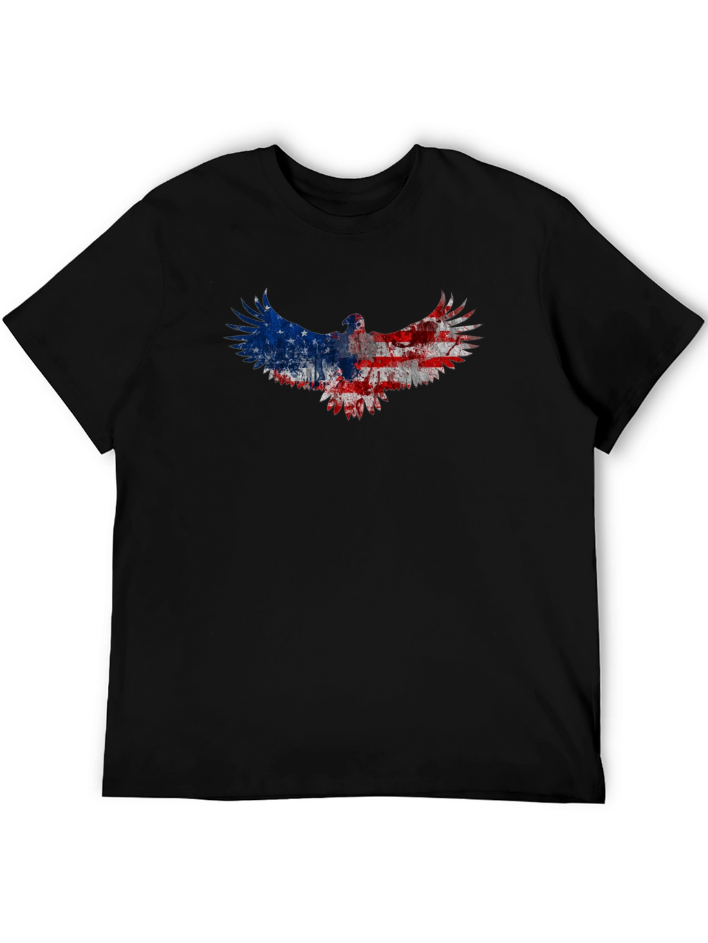 American Flag Eagle Graphic Tee - Patriotic Black T-Shirt