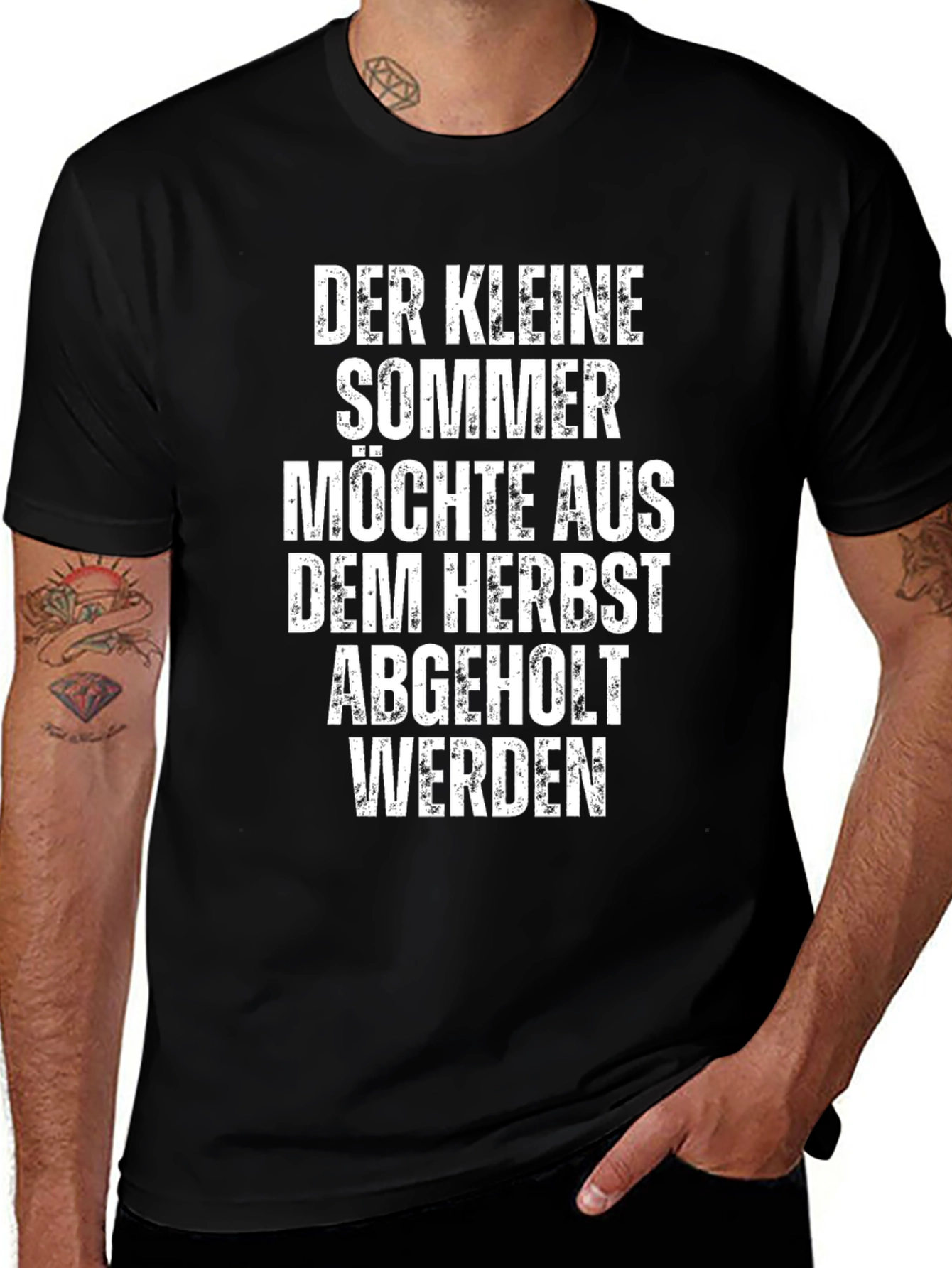 Funny German T-Shirt: Der Kleine Sommer - Black Cotton Tee