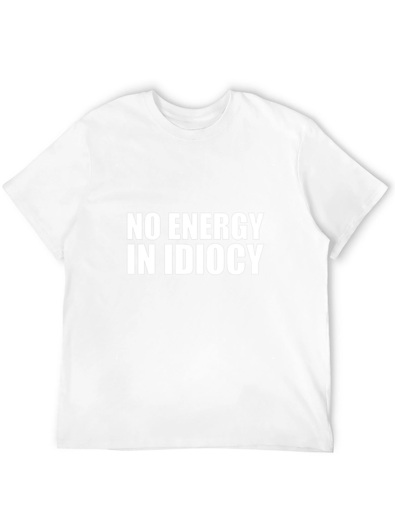 No Energy in Idiocy Black Graphic T-Shirt