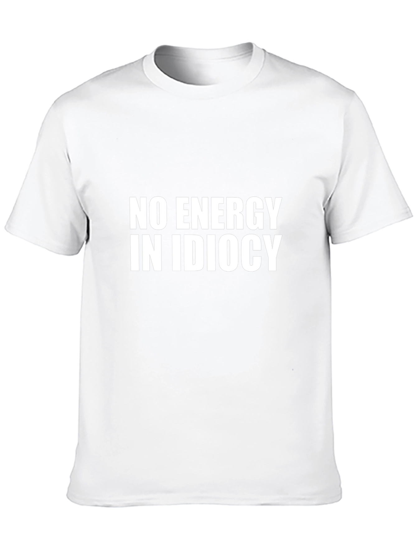 No Energy in Idiocy Black Graphic T-Shirt