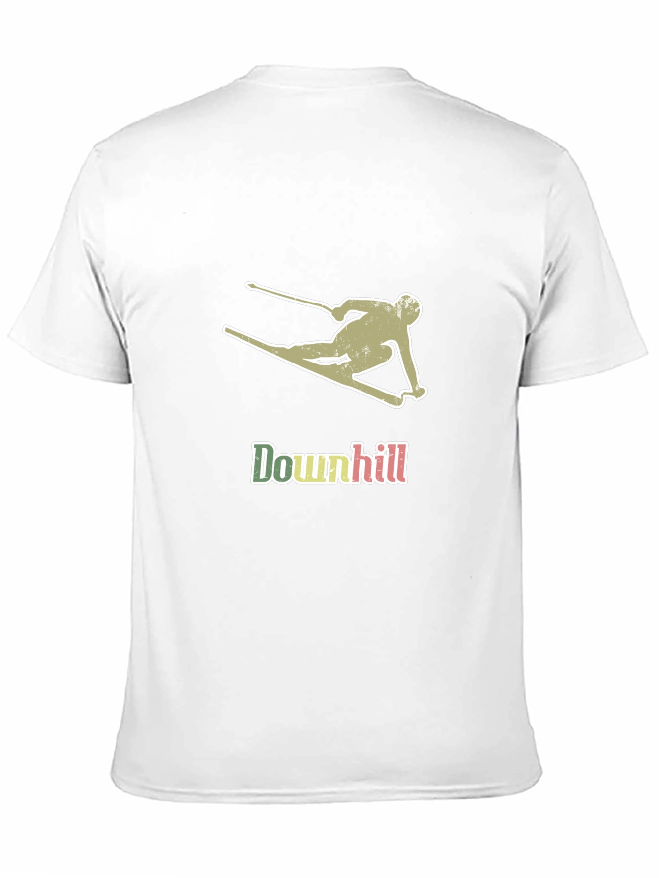 Downhill Skier Graphic T-Shirt - Black Cotton Tee