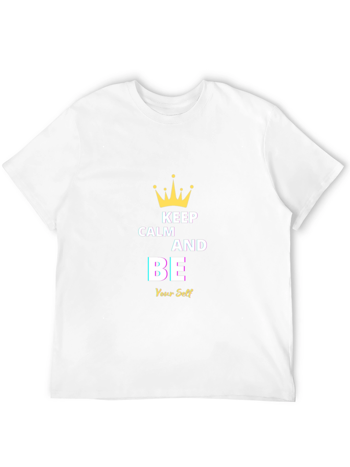 Keep Calm and Be Yourself Black T-Shirt