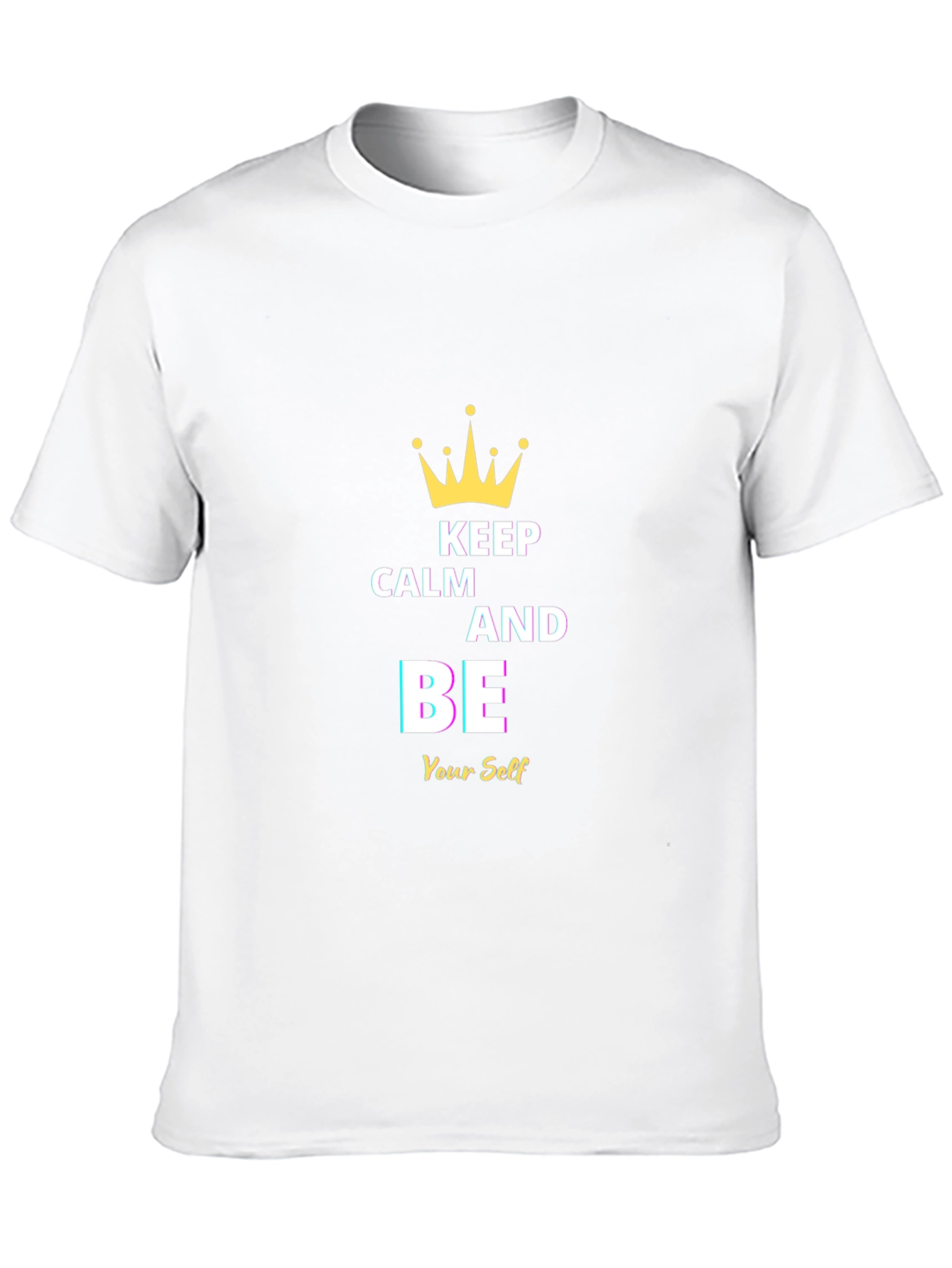 Keep Calm and Be Yourself Black T-Shirt