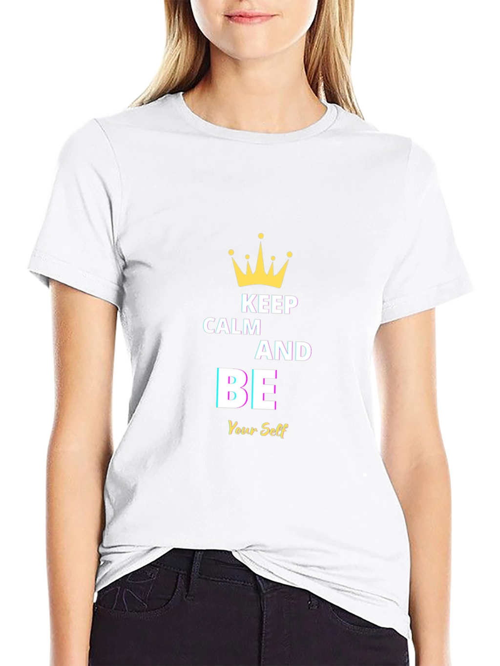 Keep Calm and Be Yourself Black T-Shirt