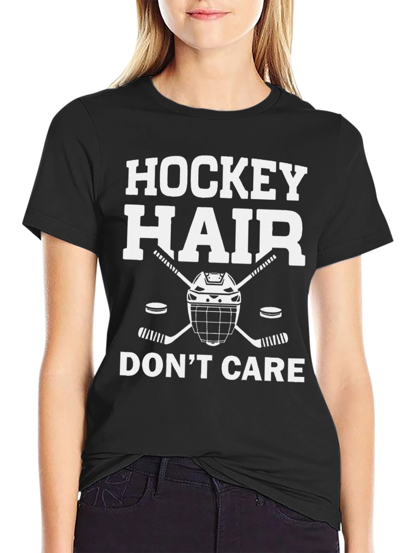 Hockey Hair Dont Care T-Shirt